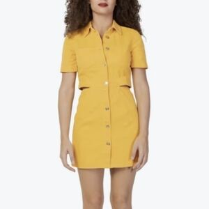 ONLY Golden Yellow Cut Out Dress